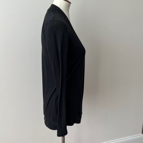 J.Crew XS Black Open Front Cotton Sweater/Cardigan Cotton/Polyester Blend - Picture 5 of 12
